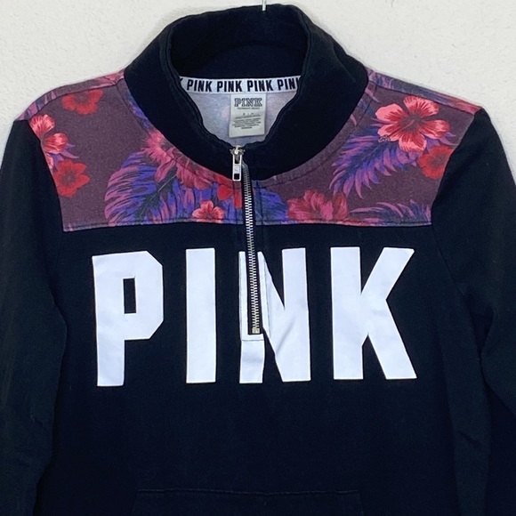 Pink Victoria's Secret Floral Sweatshirt Size Small - Picture 2 of 10
